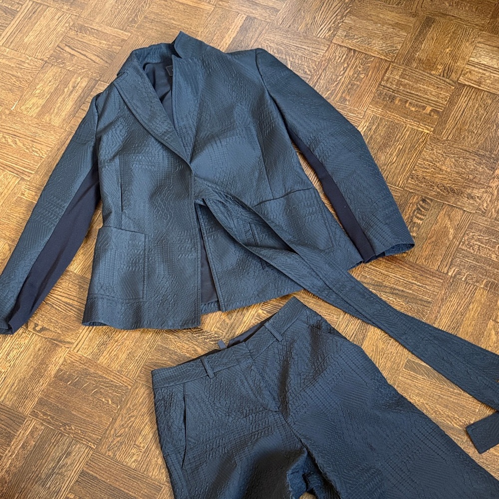 BCBGMaxAzria Black Belted Pantsuit - Picture 4 of 6